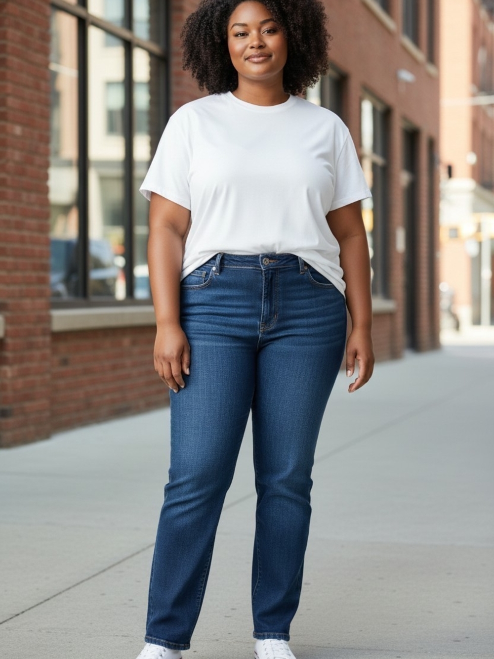 Old Navy Dark Blue Straight-Leg Women's Jeans